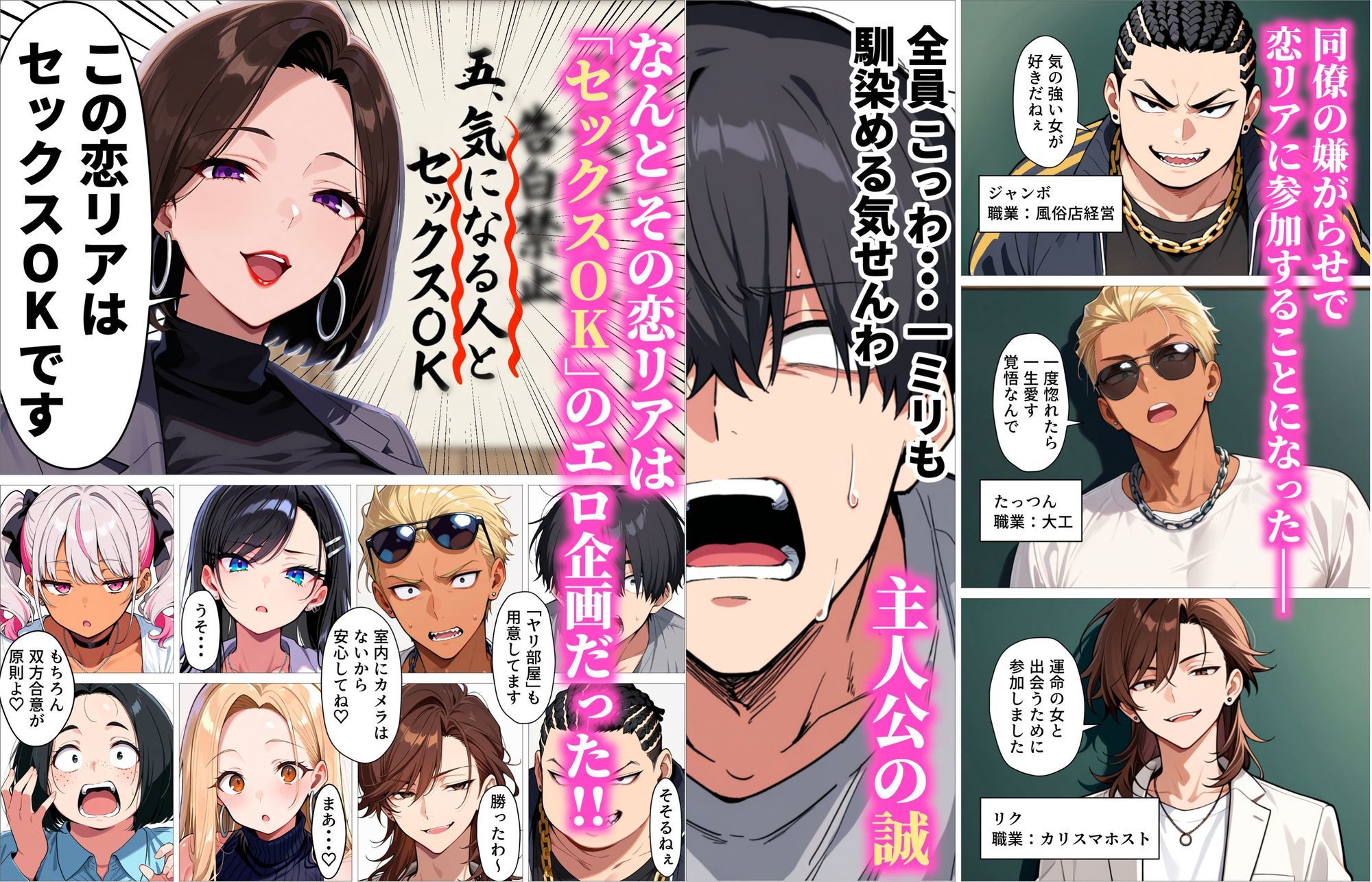 ギャル上等〜「セックスOK」の恋愛リアリティーショーで童貞が巨根無双する話〜-サンプル画像3