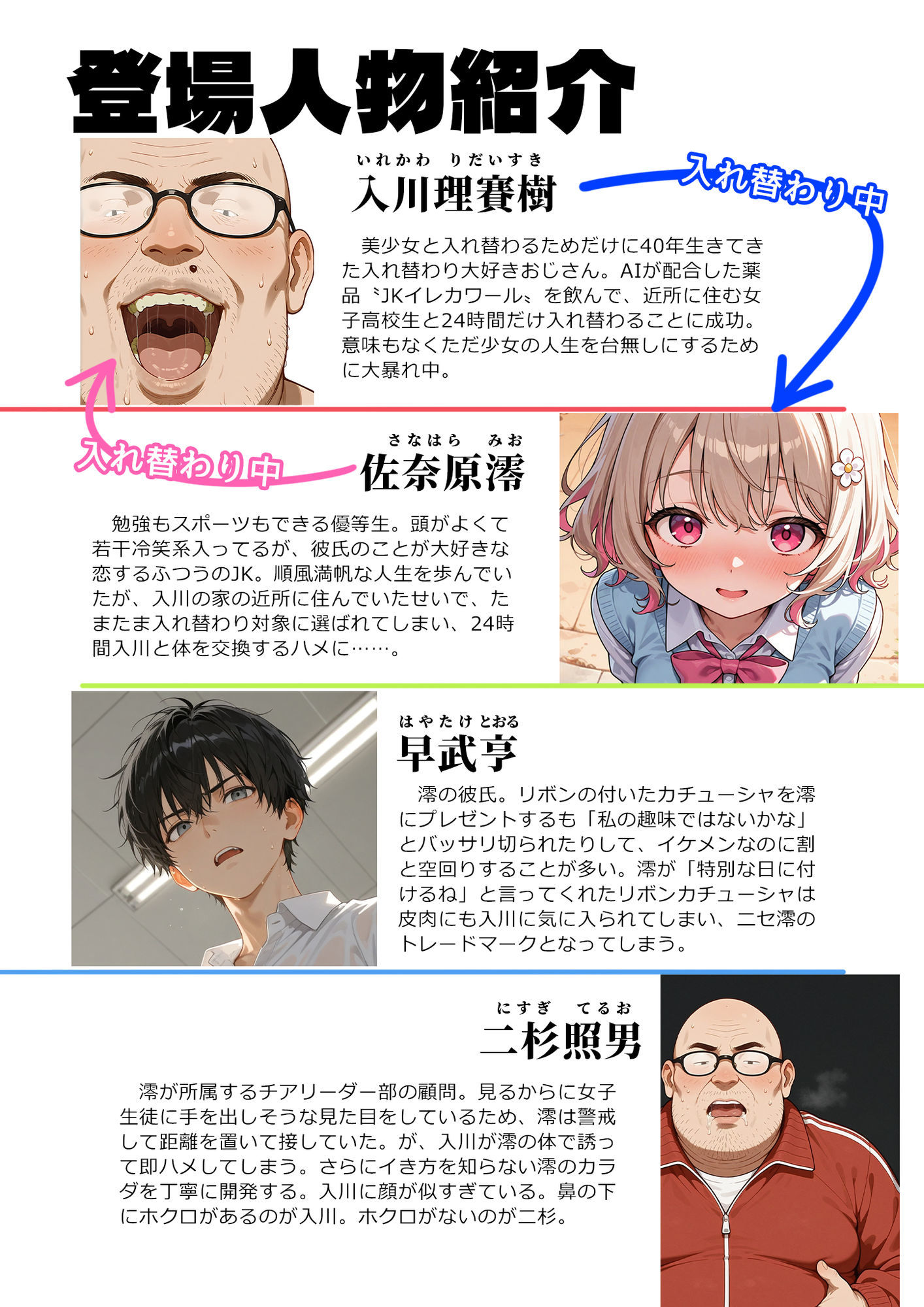 キモおじ⇔JK入れ替わり【4】ホームレス輪●地獄-サンプル画像1