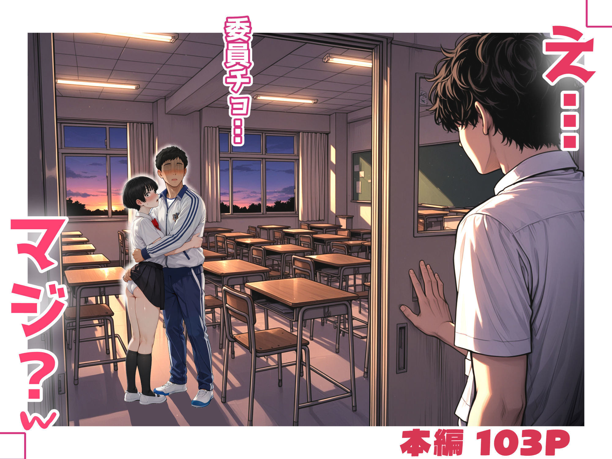 真面目でうるさい委員チョ〜の弱みを握ったヤリチンが1カ月限定恋人ごっこでHまでもっていく話-サンプル画像1