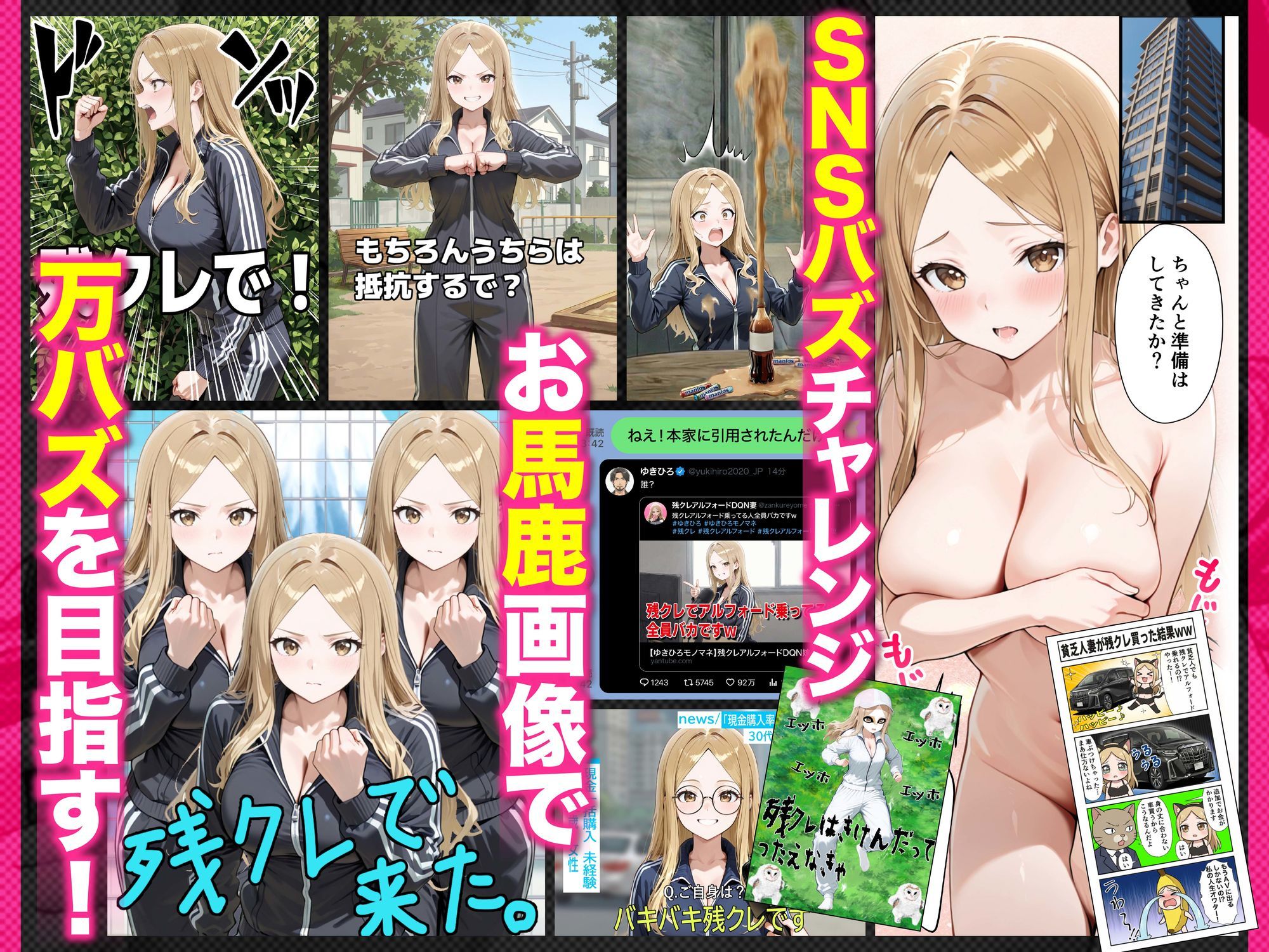 残クレアルフォード元ヤン人妻（32歳3人子持ちママ）NTR PART3（SNSバズチャレンジ編）-サンプル画像7