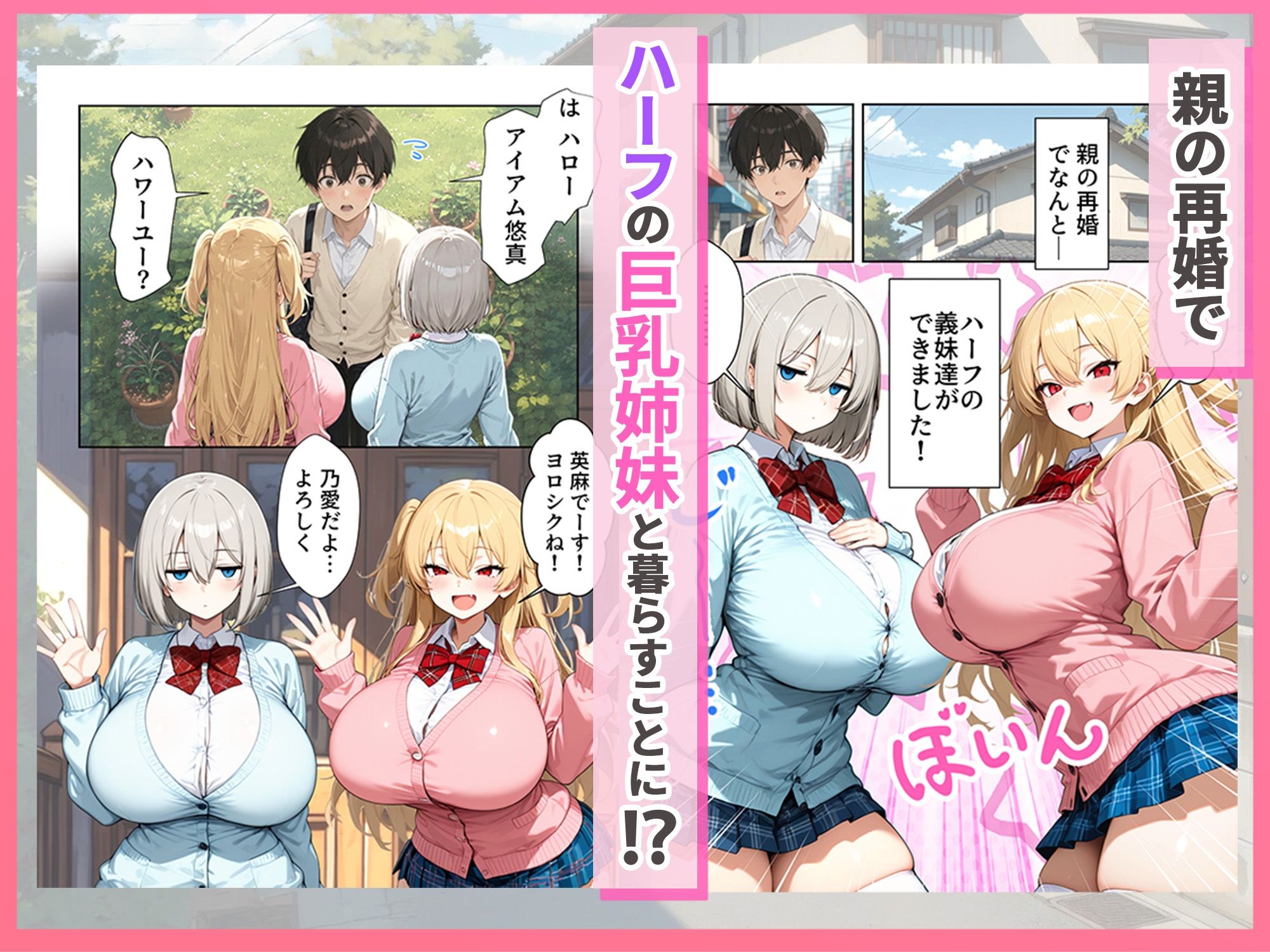義理のハーフ姉妹 ズレたエロ常識の妹といちゃラブ性活-サンプル画像1