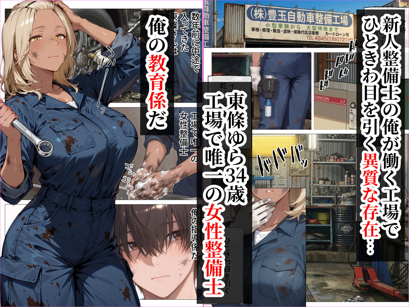 整備工場の爆乳ギャル先輩が実はエロ配信者だった話  〜新人整備士の俺だけが知る彼女の秘密〜-サンプル画像2