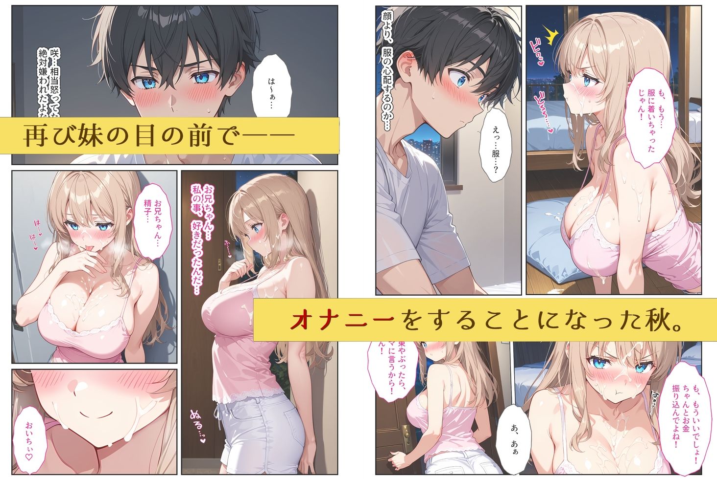 爆乳の妹をオカズにオナっていたのがバレたら妹が欲情して中出しセックスしまくった話-サンプル画像6