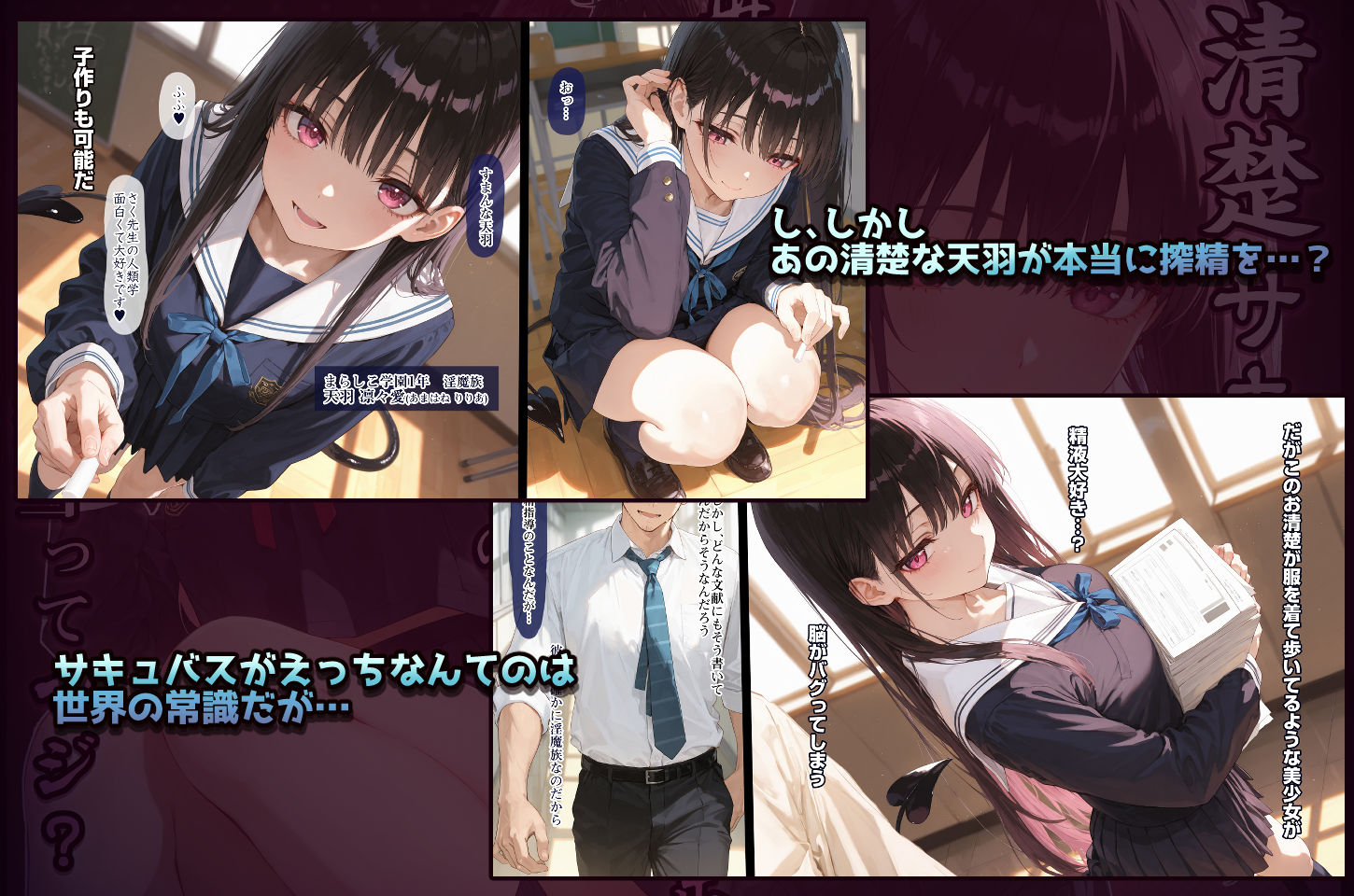 清楚サキュバス 世界が魔界と繋がって早10年 オレが教え子の搾精指導担当ってマジ？-サンプル画像3
